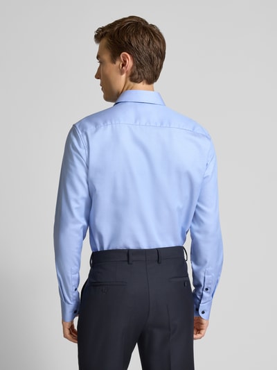 ETERNA Koszula biznesowa o kroju regular fit z czystej bawełny model ‘Kent’ Błękitny 5