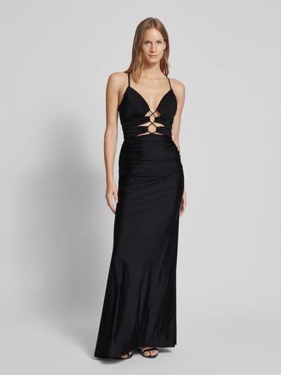 Luxuar Abendkleid mit Schnürung Black 4