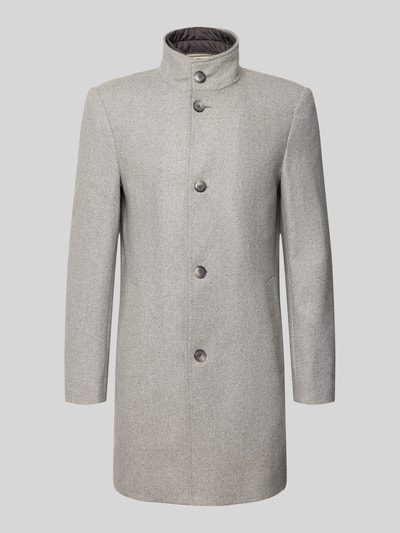 BOSS Regular Fit Funktionsmantel aus Woll-Mix Modell 'HYDE' Silber 1