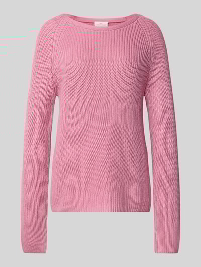 Fynch-Hatton Sweter z dzianiny z prążkowanymi wykończeniami Różowawy 2