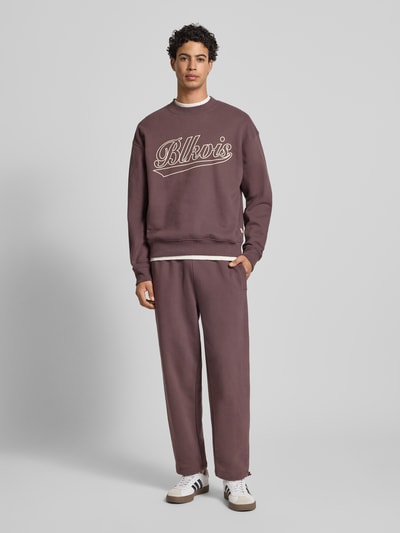 BLKVIS Regular Fit Sweatpants mit elastischem Bund Modell 'Source' Pflaume 1