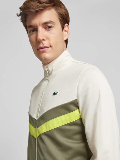 Lacoste Kurtka treningowa z naszywką z logo Złamany biały 3