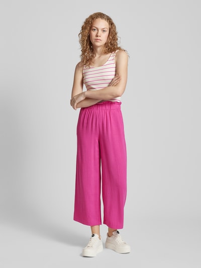 Only Culotte van een mix van viscose en linnen, model 'SOLVI' Fuchsia - 1