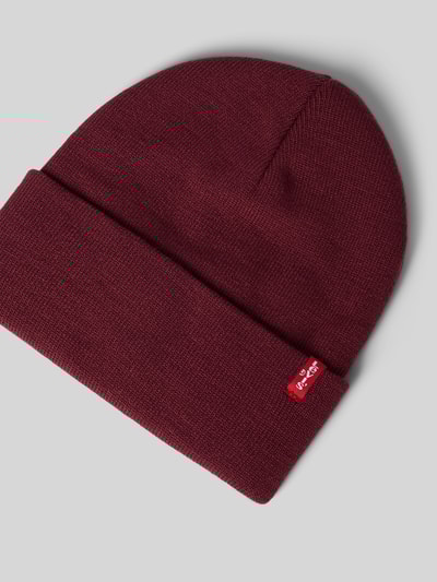 Levi's® Beanie mit Label-Detail Modell 'SLOUCHY RED TAB' Bordeaux 2