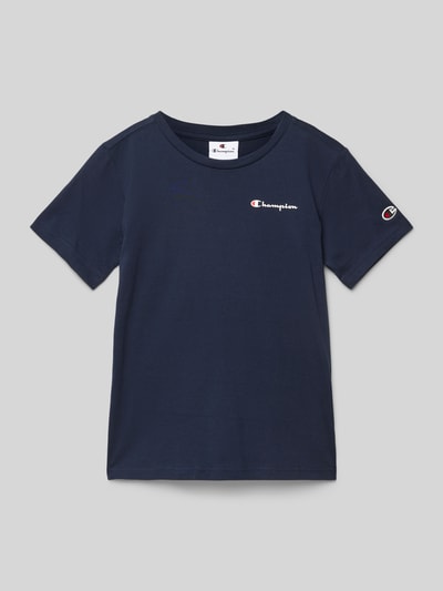 CHAMPION T-shirt met labelprint Marineblauw - 1