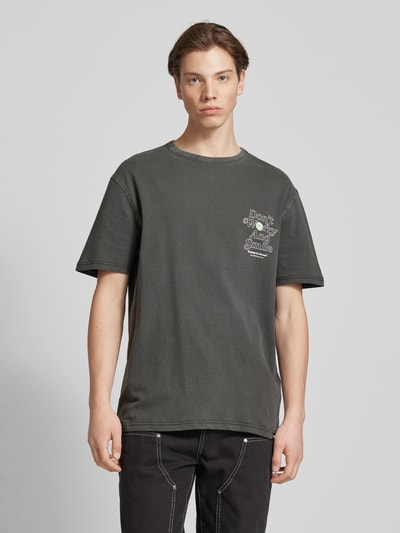 Tommy Jeans Regular fit T-shirt met labelprint, model 'NOVELTY GRAPHIC' Zwart - 4