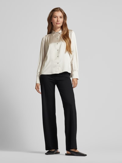 Marc Cain Regular fit stoffen broek met persplooien Zwart - 1