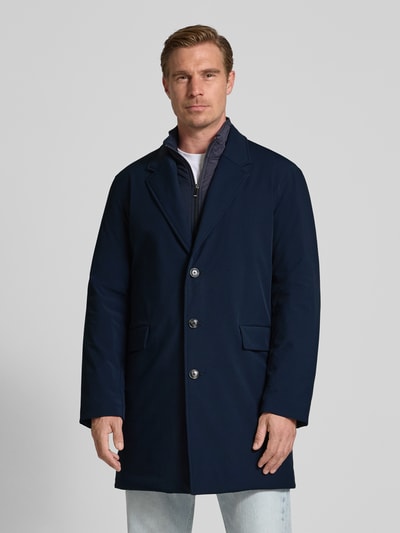 Tommy Hilfiger Regular fit lange jas met reverskraag, model 'DC PADDED PERFORMANCE COA' Marineblauw - 4