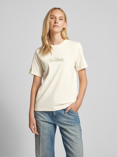 Scotch & Soda T-shirt met labelprint Ecru - 4