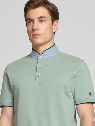 Christian Berg Men Regular fit poloshirt met opstaande kraag Olijfgroen - 3