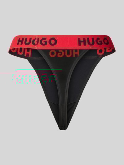 HUGO String mit elastischem Logo-Bund Black 3