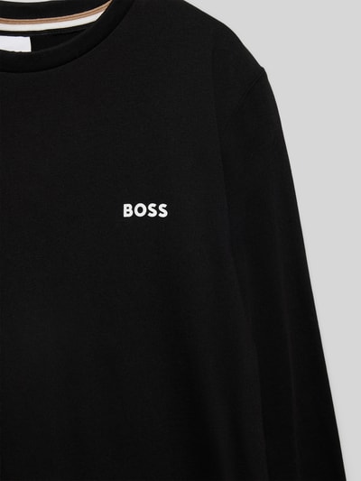 Boss Longsleeve mit Label-Print Black 2