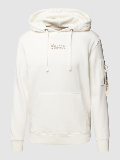 Alpha Industries Hoodie met kangoeroezak Offwhite - 2