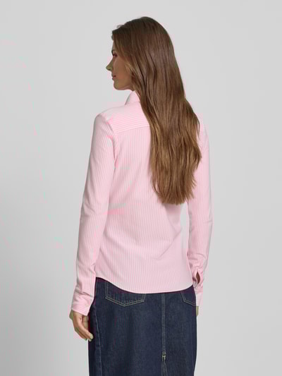 Tommy Hilfiger Shaped fit overhemdblouse van katoenmix Rosé - 5