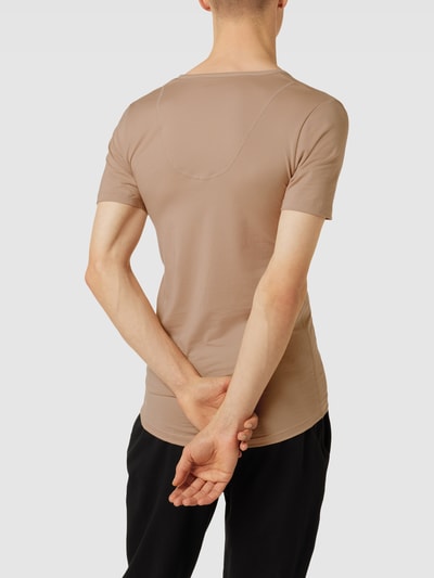 Mey Slim Fit T-Shirt mit V-Ausschnitt Beige 5