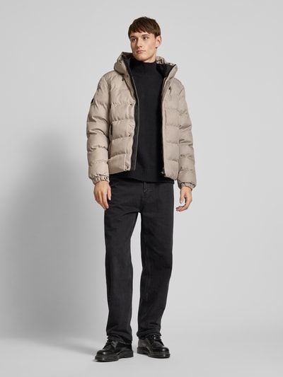 Superdry Steppjacke mit Label-Details Sand Melange 1