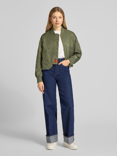 Original Bombers Bomberjacke mit Zweiwege-Reißverschluss Khaki 1