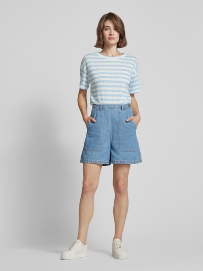 Weekend Max Mara T-shirt met extra brede schouders, model 'FALLA' Bleu - 1