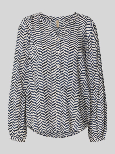 Soyaconcept Bluzka tunikowa o kroju relaxed fit z czystej wiskozy model ‘Selia’ Ciemnoniebieski 2