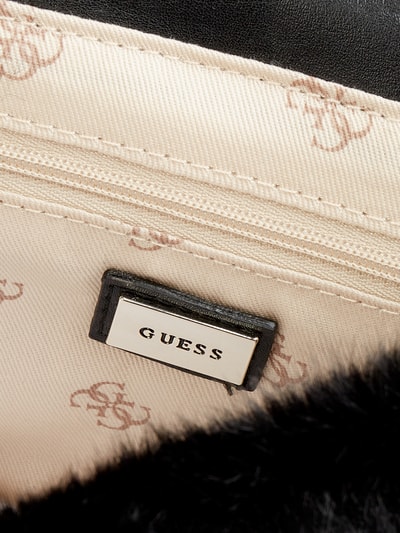 Guess Crossbodytas van imitatiebont, model 'Brightside' Zwart - 5