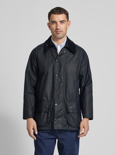 Barbour Jacke mit aufgesetzten Pattentaschen Marine 4