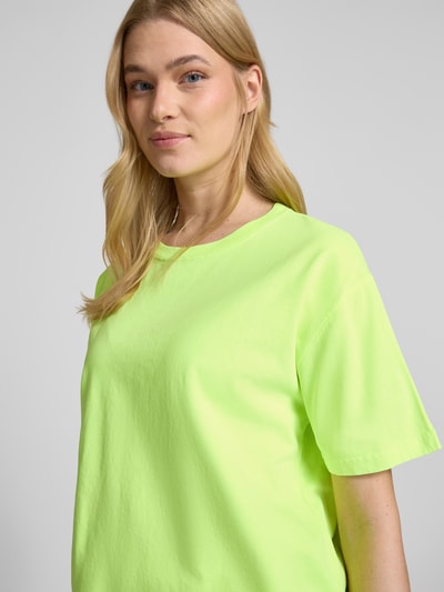 American Vintage Loose Fit T-Shirt aus reiner Baumwolle Modell 'FIZVALLEY' Neon Gelb 3