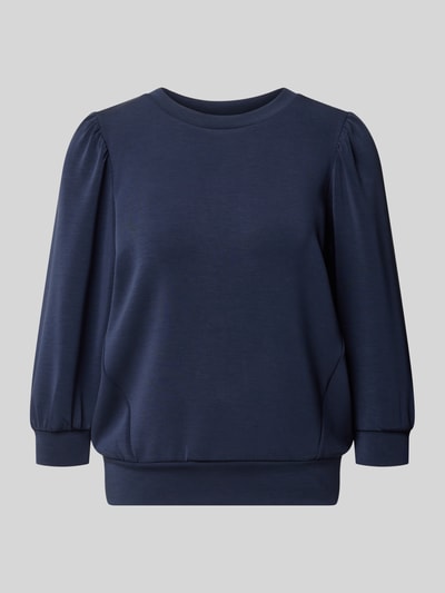 Produktfoto, granatowa bluza Regular Fit Sweatshirt aus Modal-Mix Modell 'TENNY' von Selected Femme, gładka tekstura, kontekst: damska bluza od Selected Femme