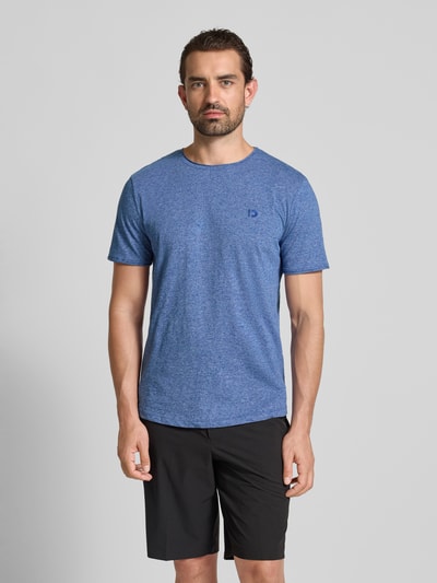 Tom Tailor Denim T-shirt o kroju regular fit z mieszanki bawełny Królewski niebieski melanż 4