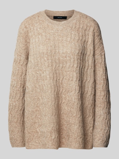 Vero Moda Comfort fit gebreide pullover met structuurtricot, model 'ELYA' Taupe - 2