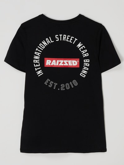 Raizzed T-shirt van katoen, model 'Harper' Zwart - 3