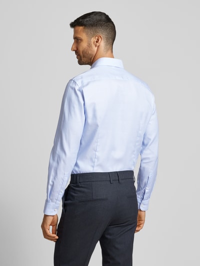 Jake*s Slim fit zakelijk overhemd met kentkraag Bleu - 5