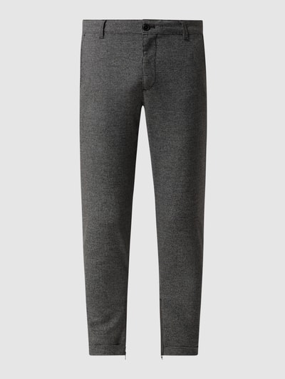 MCNEAL Slim fit chino met stretch, model 'Jake' Middengrijs - 2