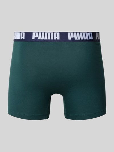 PUMA Boxershort met elastische logo in band in een set van 2 stuks Flessengroen - 3