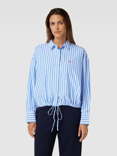 Tommy Hilfiger Bluse mit Logo-Stitching Blau 4