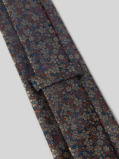 MONTI Krawatte aus Seide im Allover-Look (7,5 cm) Rostrot 3