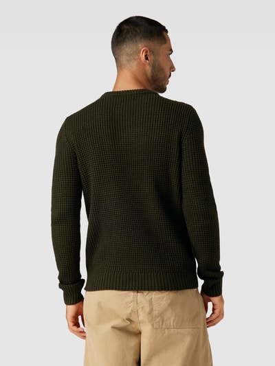 Jack & Jones Strickpullover mit Rundhalsausschnitt Modell 'NICK' Oliv 5