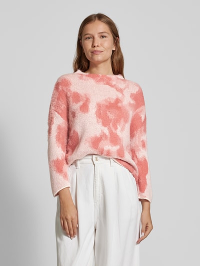 OPUS Gebreide pullover met opstaande kraag, model 'Plumi' Rosé - 4