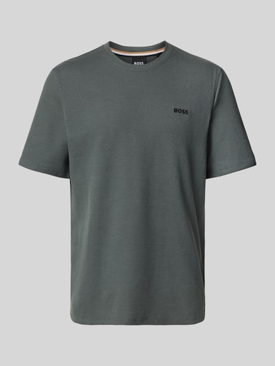 BOSS Regular fit T-shirt van katoenmix  Rietgroen - 2