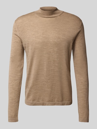 Tiger Of Sweden Gebreide pullover van merinowol met opstaande kraag, model 'Tern' Beige - 2