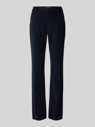 Brax Bootcut chino met structuurmotief, model 'Style. Shakira' Marineblauw - 2