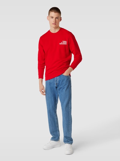 Tommy Jeans Sweatshirt mit Rundhalsausschnitt Modell 'ENTRY GRAPHIC' Rot 1