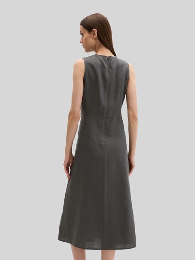 Marc O'Polo Körpernahes Midikleid aus reinem Leinen Dunkelgrau 5