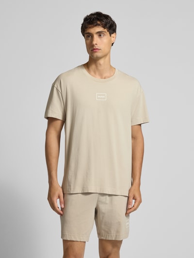 HUGO T-Shirt mit Rundhalsausschnitt Modell 'Laze' Beige 4