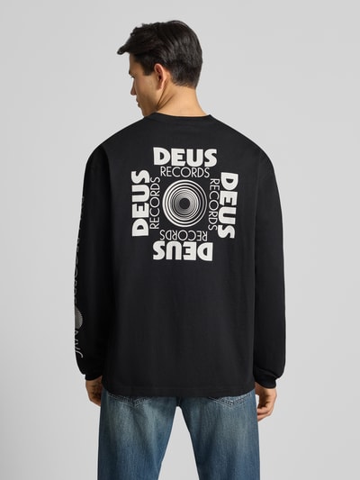 DEUS EX MACHINA Shirt met lange mouwen en labelprint, model 'DEFACTO' Zwart - 5