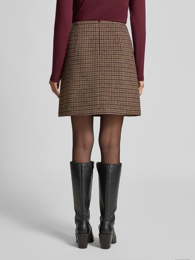 Weekend Max Mara Lekko rozkloszowana mini spódnica z mieszanki wełny model 'VATA' Camel 5