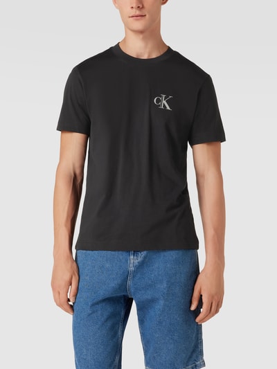 Calvin Klein Jeans T-Shirt mit Label-Details Modell 'HIGH SHINE' Black 4