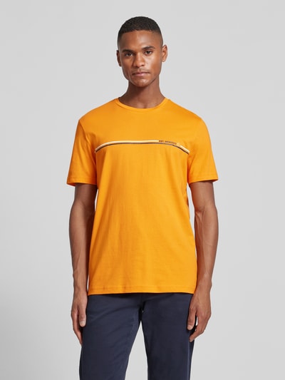 Christian Berg Men T-Shirt mit Label-Print Orange 4