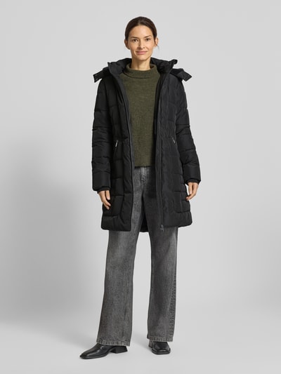 Jake*s Collection Steppmantel mit Zweiwege-Reißverschluss Black 1