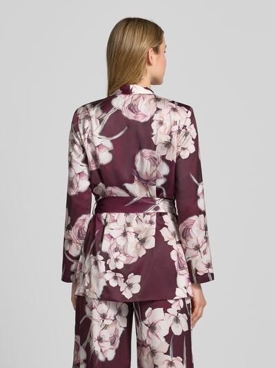 Rinascimento Kurtka z wiązanym paskiem Bordowy 5