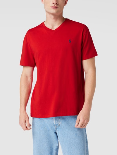 Polo Ralph Lauren T-shirt z wyhaftowanym logo Czerwony 4